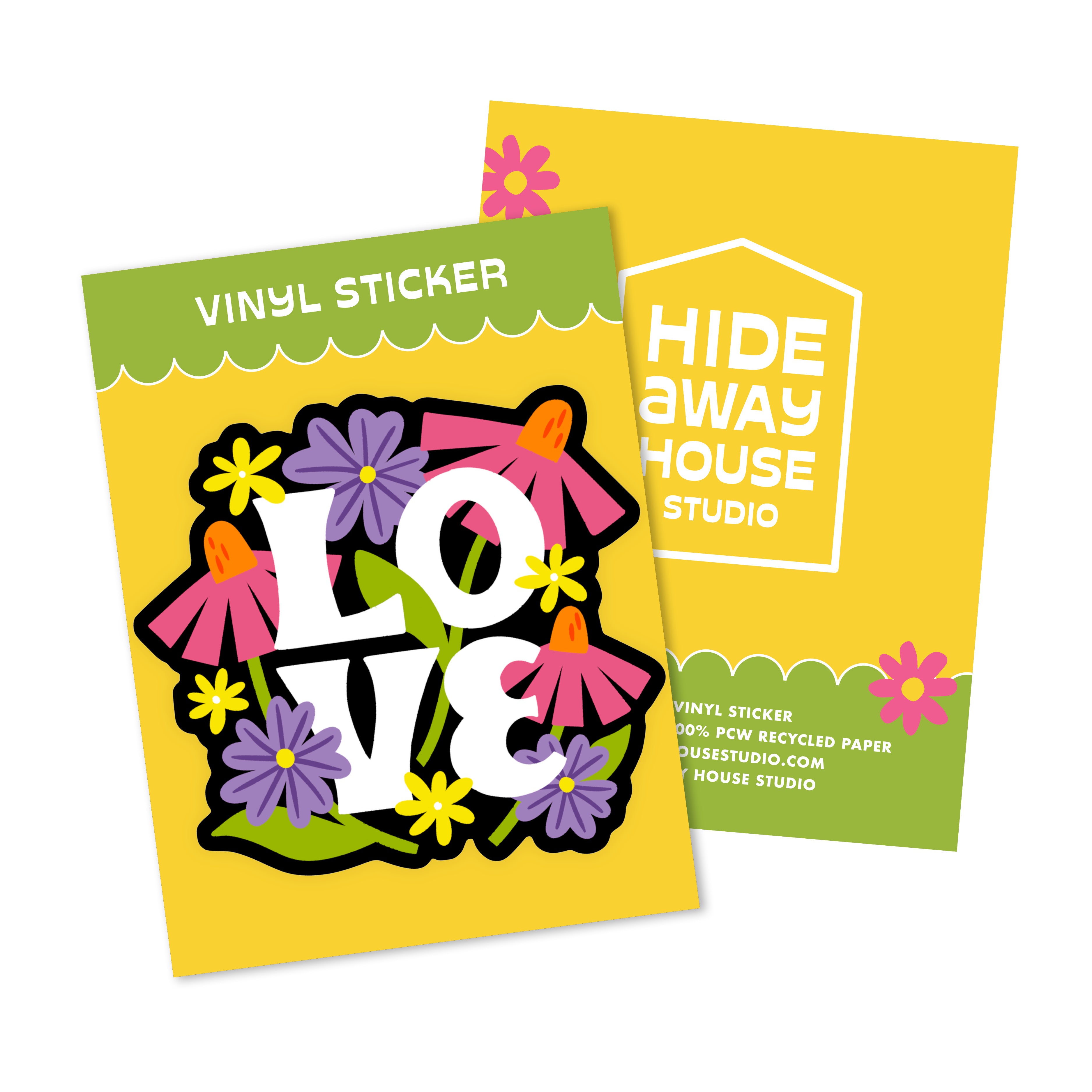 Love and Flowers Sticker