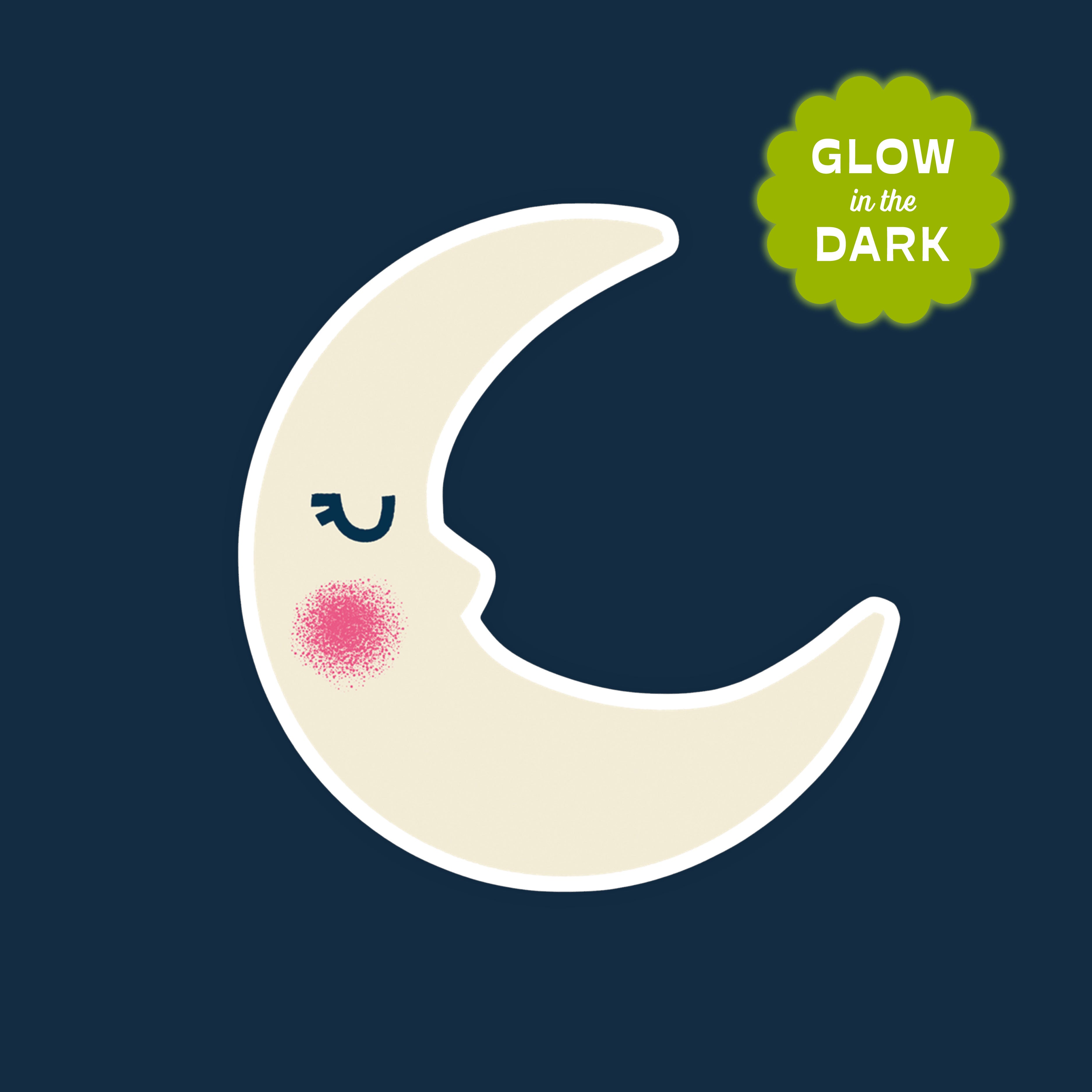 Crescent Moon - Glow in the Dark Sticker
