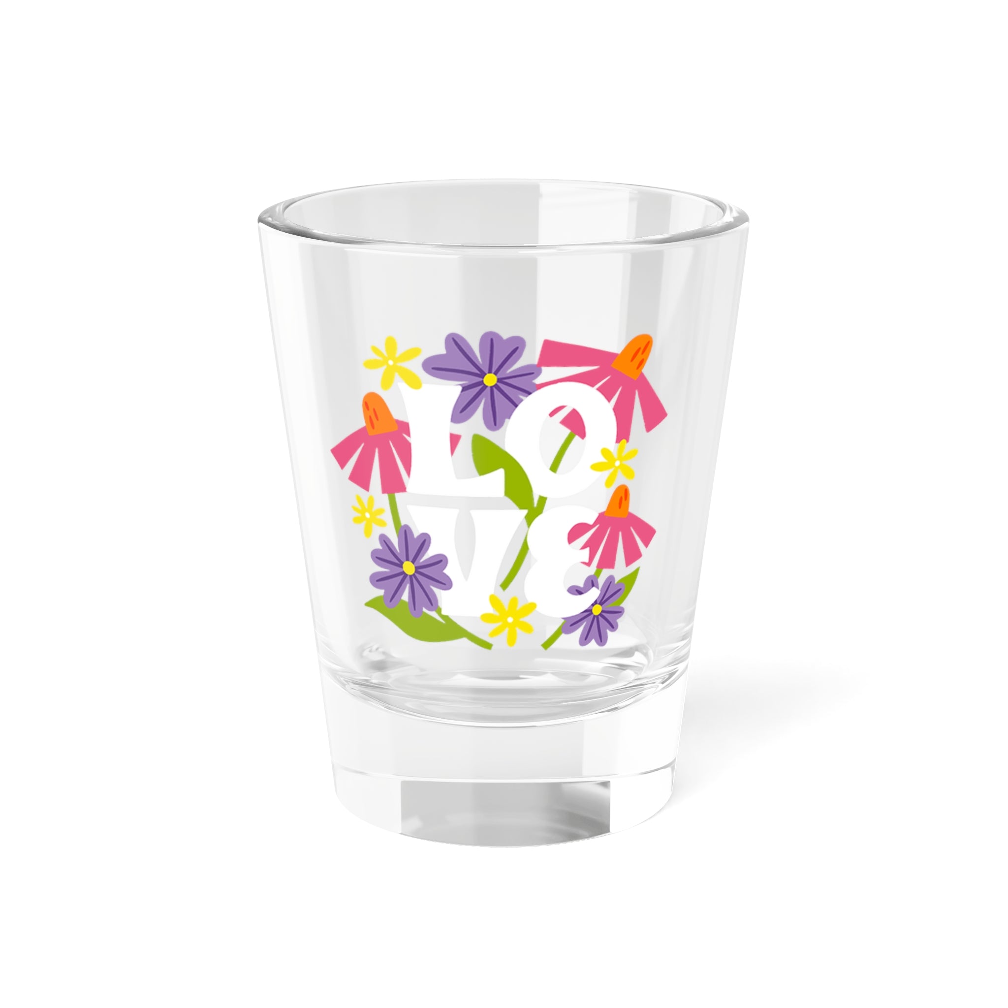 Love and Flowers Shot Glass