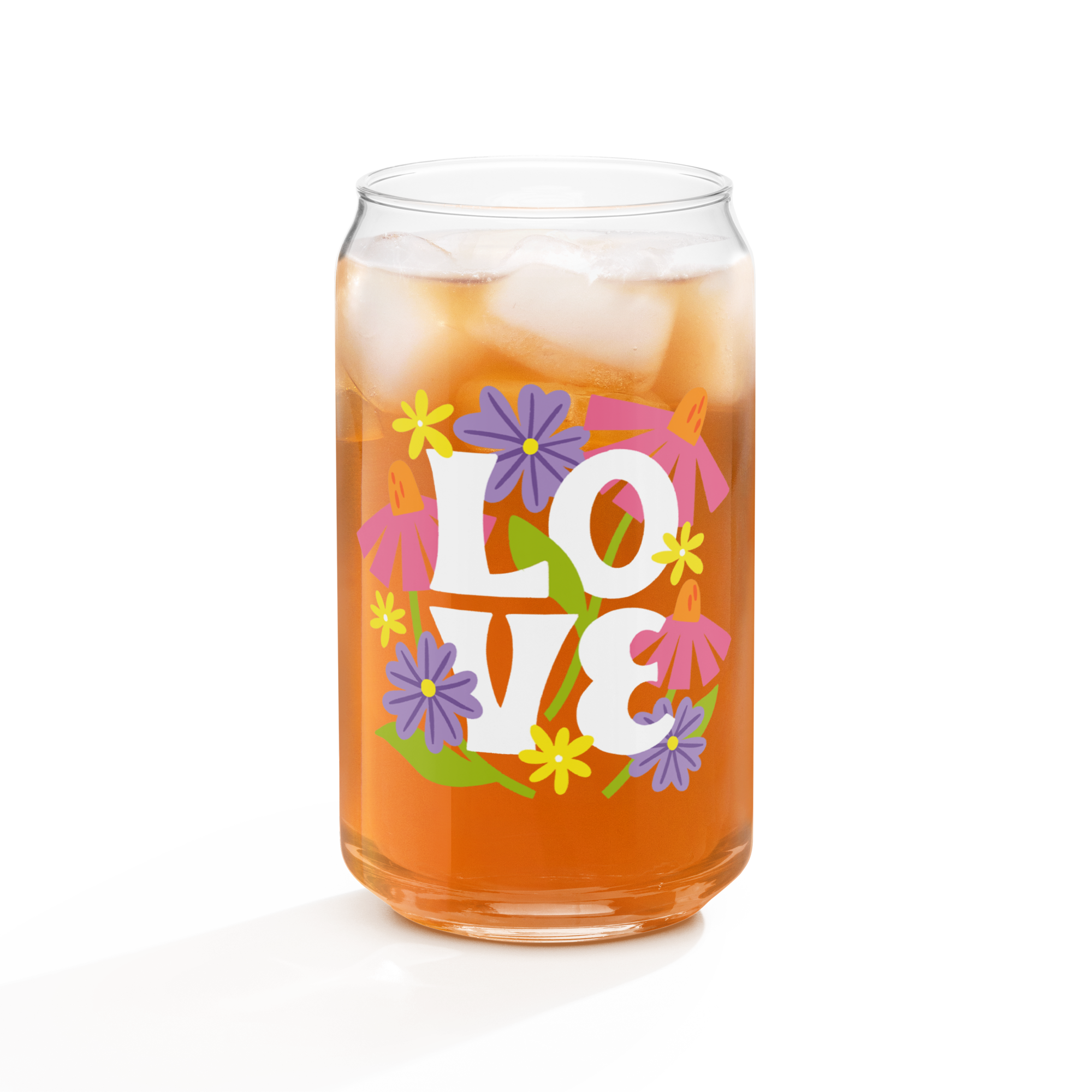 Love Flowers Glass