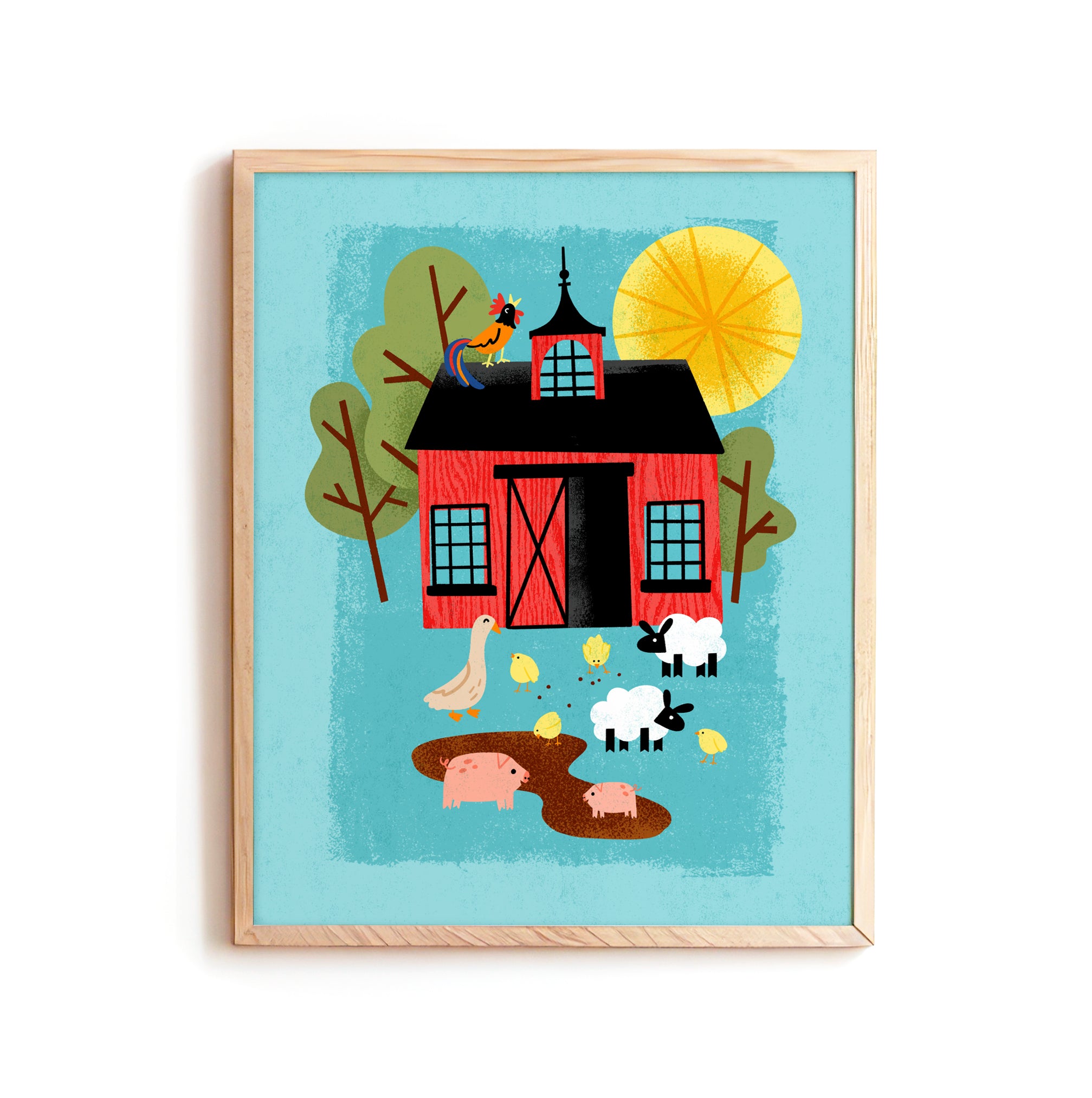 Barnyard Morning Print