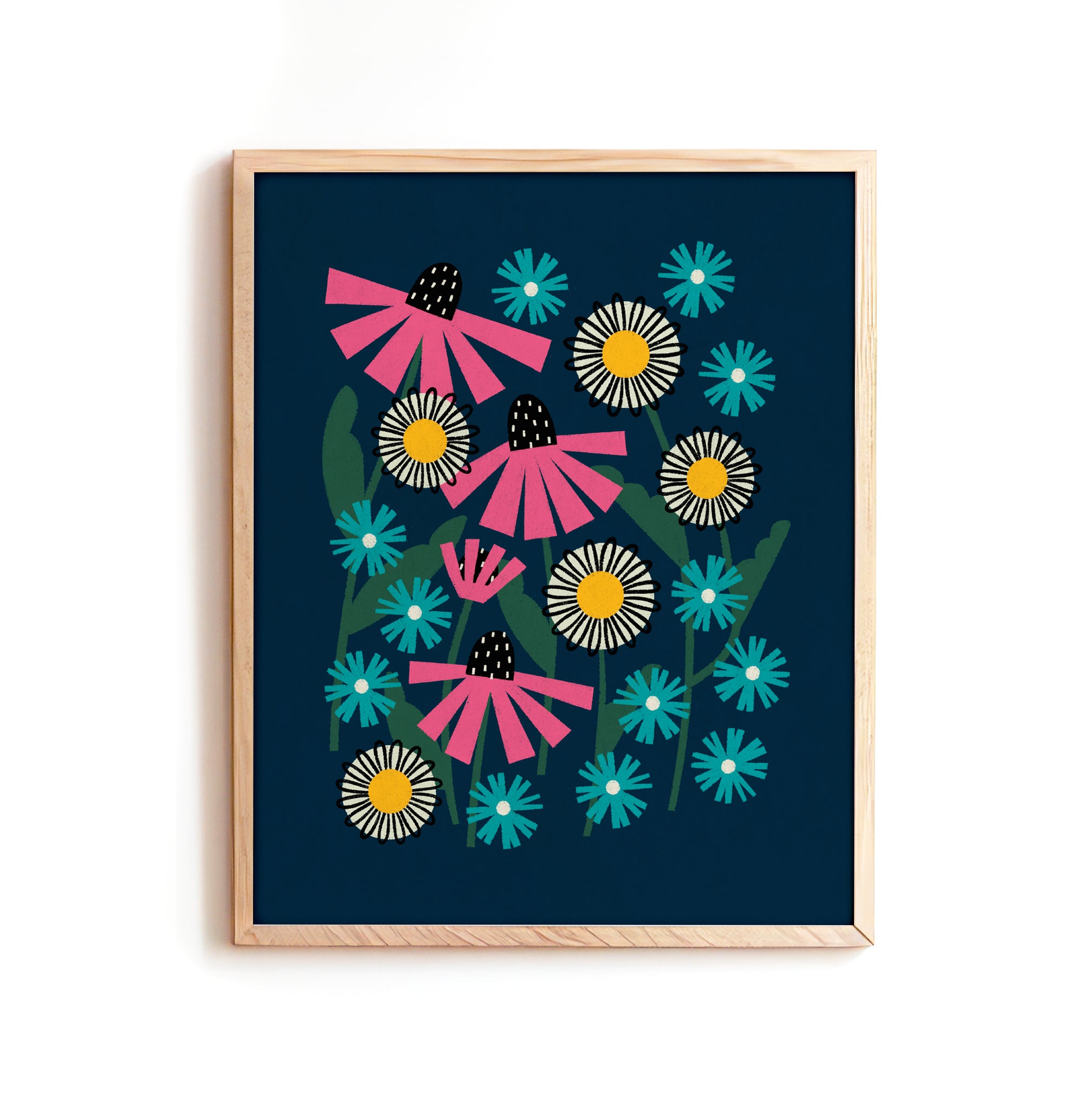 Coneflower, Daisy, Aster Blue Print