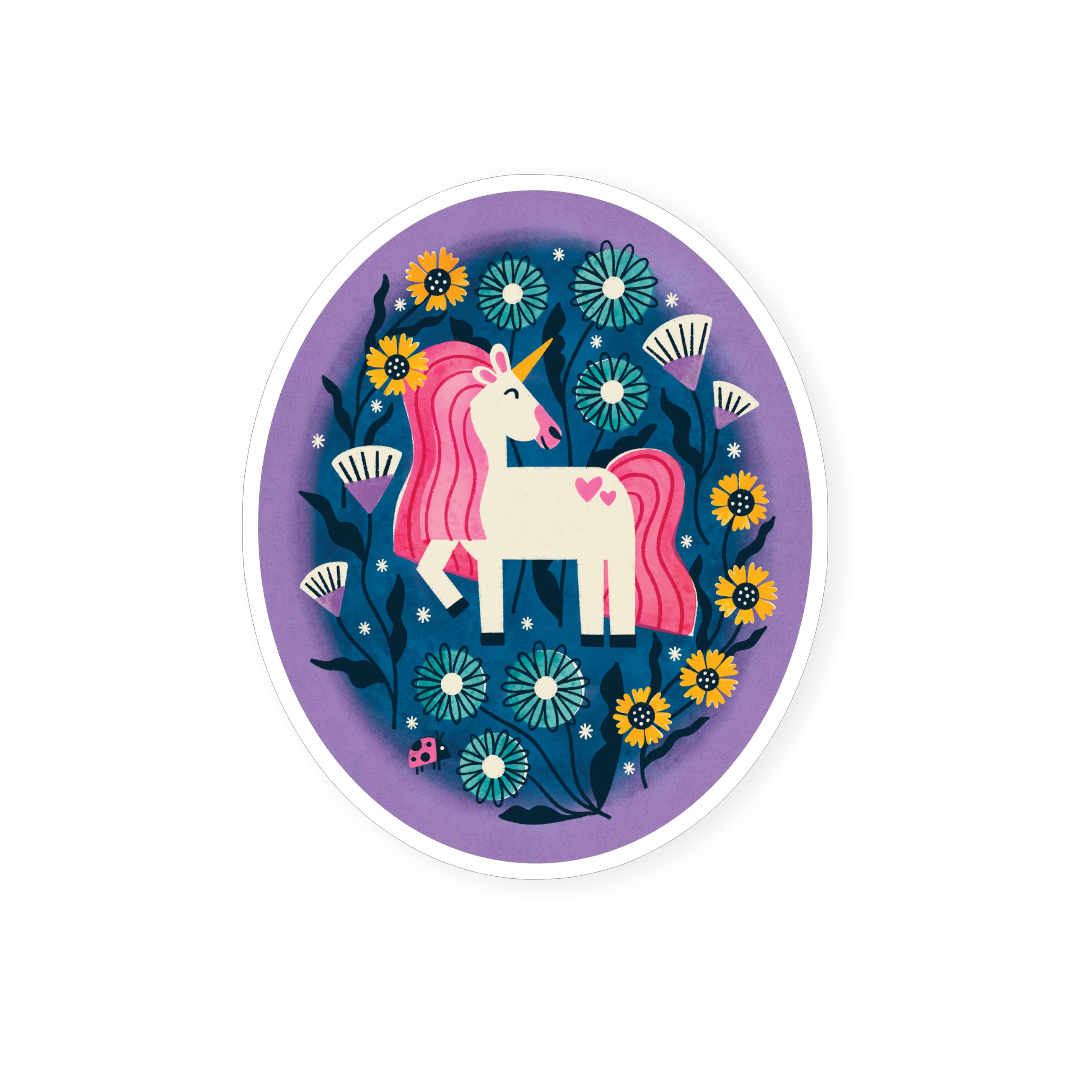 Unicorn Sticker, Hideaway House Studio, Katey Stafford